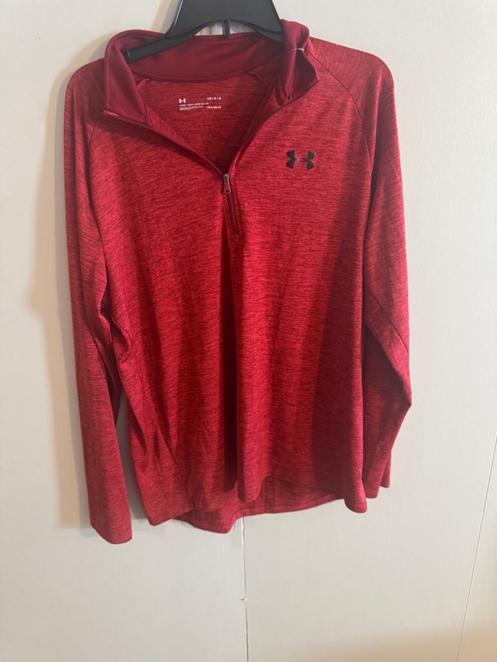 Under Armour Heathered Red Half-Zip Performance Pullover